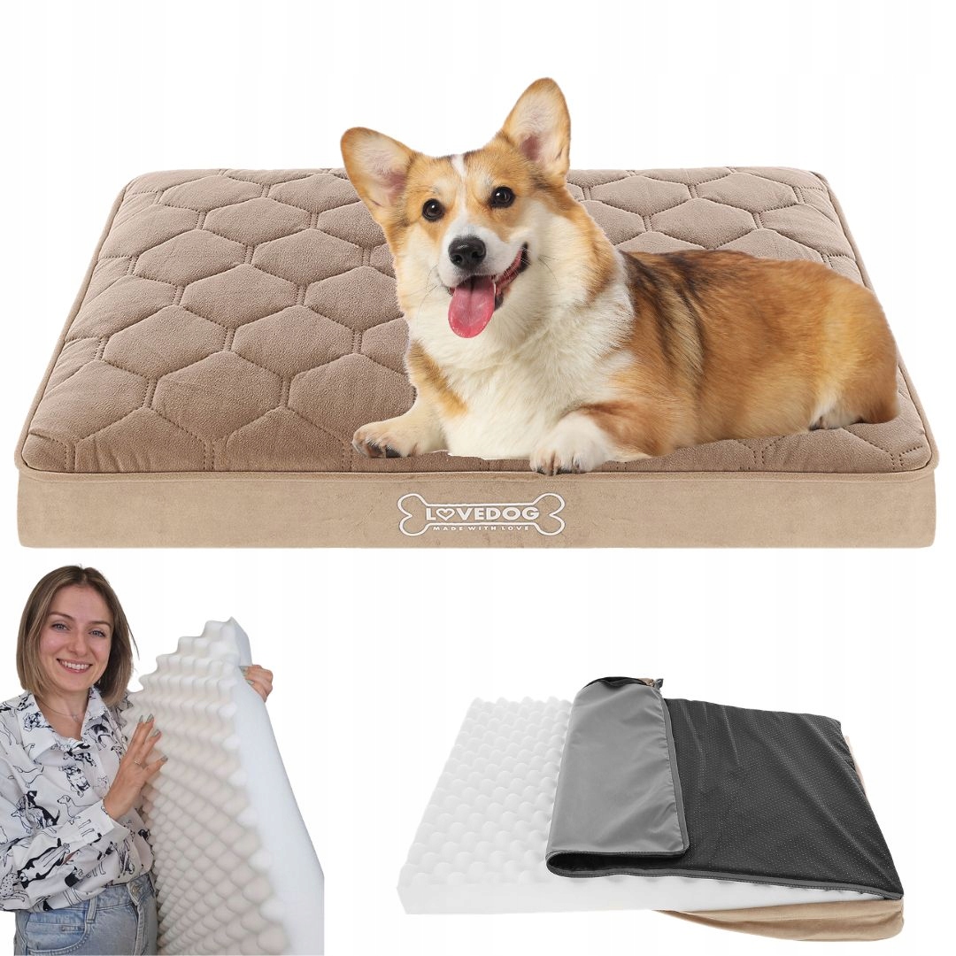 Legowisko Ortopedyczne Materac dla psa Pik L 90x60 Wodoodporne Posłanie