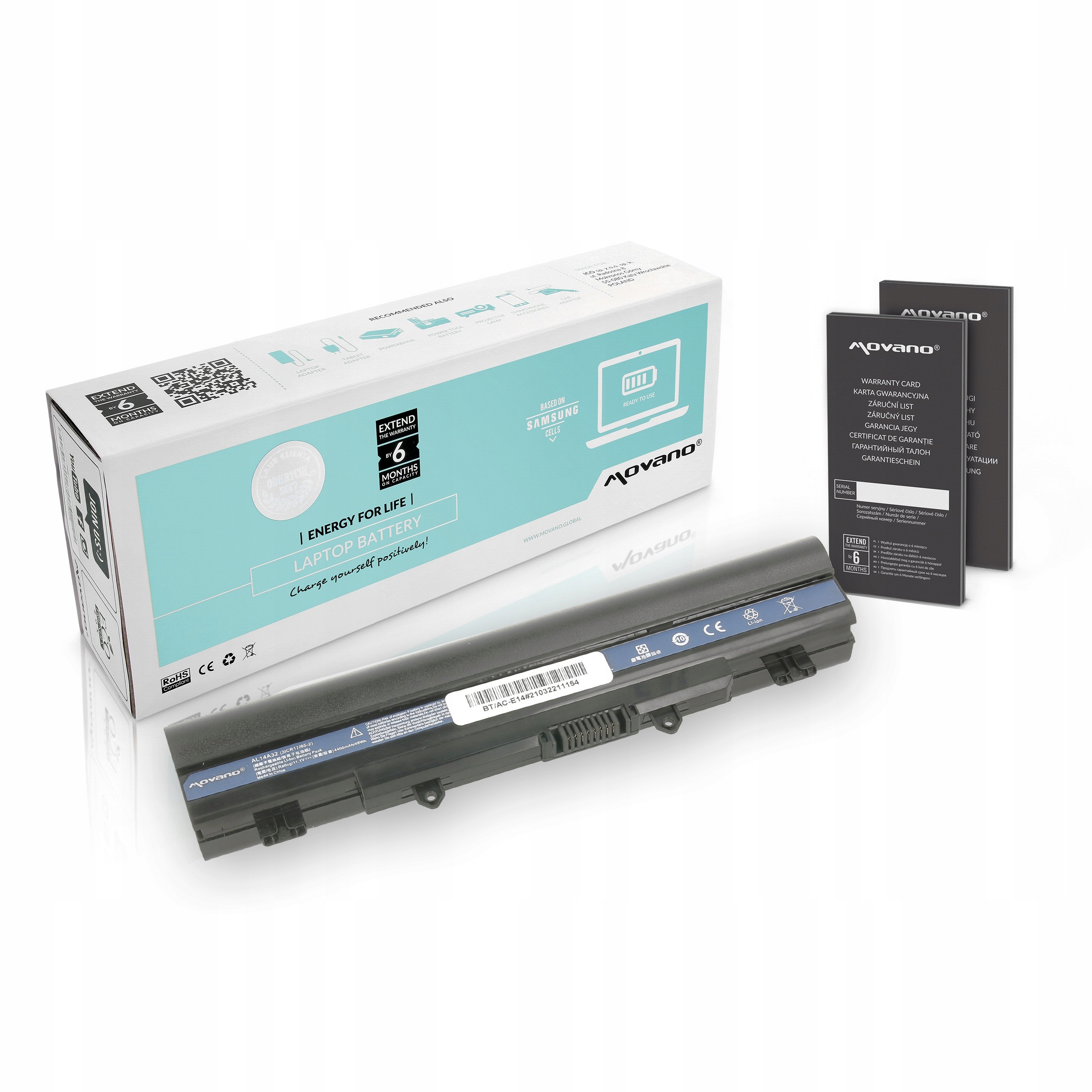 Baterie Movano pro Acer Aspire E14, E15, E5-511