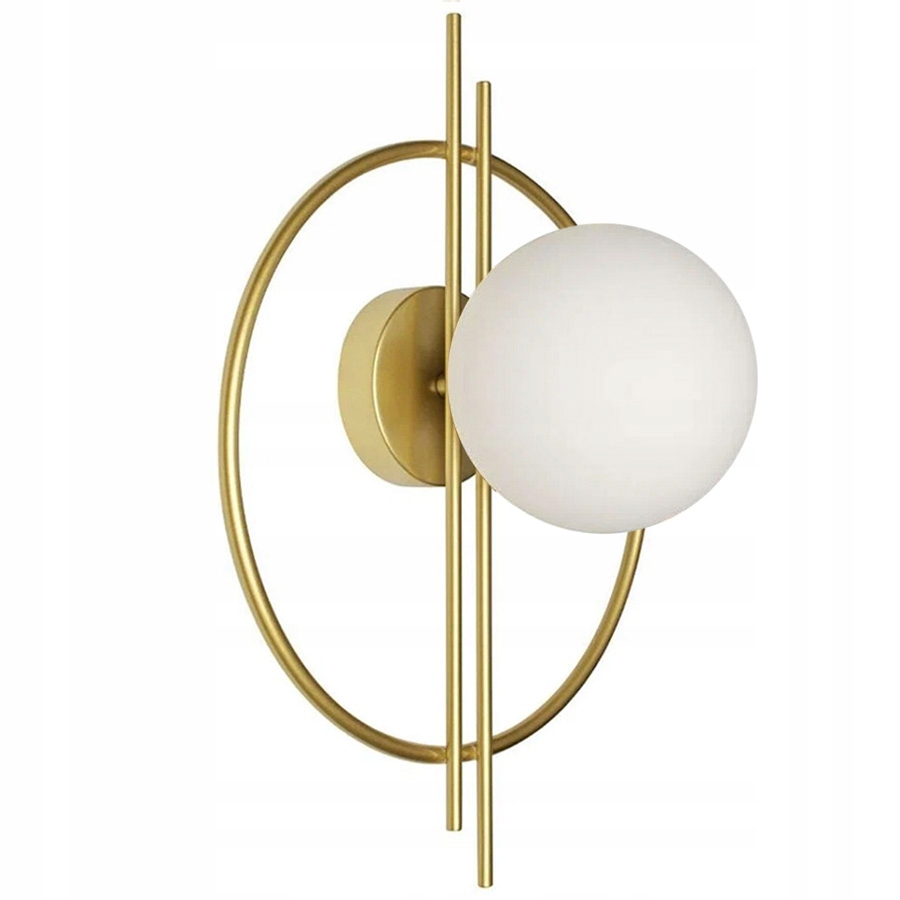 Geometrická Lampa Nástenná Zlatá Biela Guľa Nástenná Vnútorná Glamour Gold