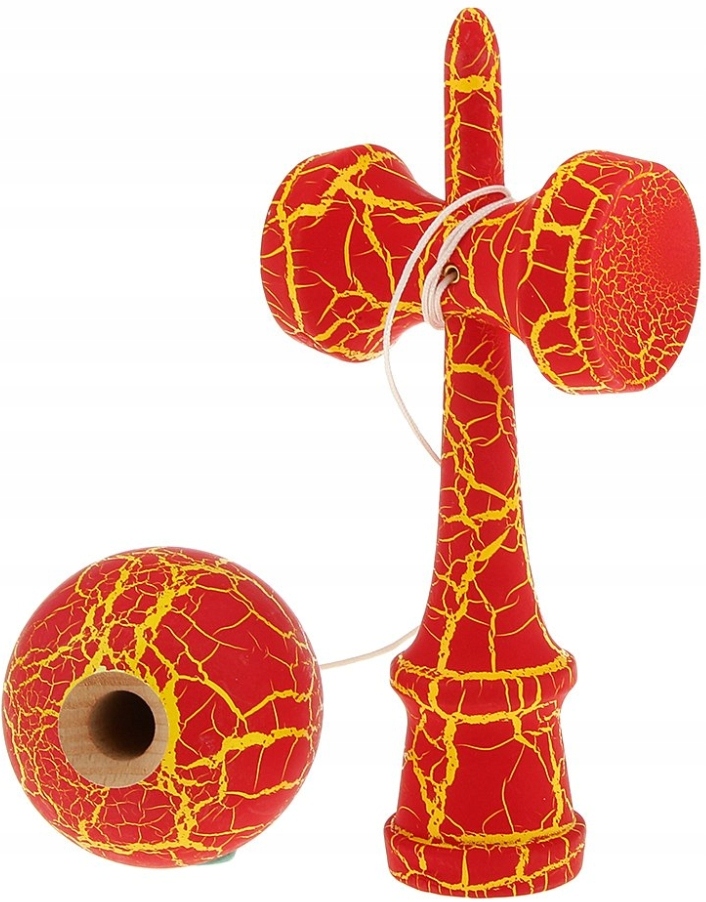 KENDAMA DREWNIANA GRA ZRĘCZNOŚCIOWA JAPOŃSKA Materiał drewno