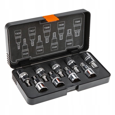 Наконечники Torx на крышке 55 мм 9шт NEO Case