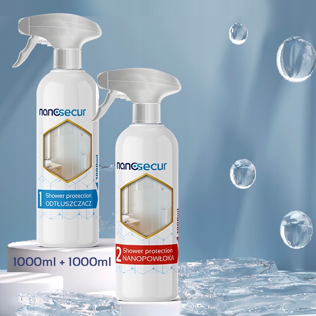 Levně Nanosecur Shower Protect Impregnační přípravek na sprchové kouty, sada 1L/1L