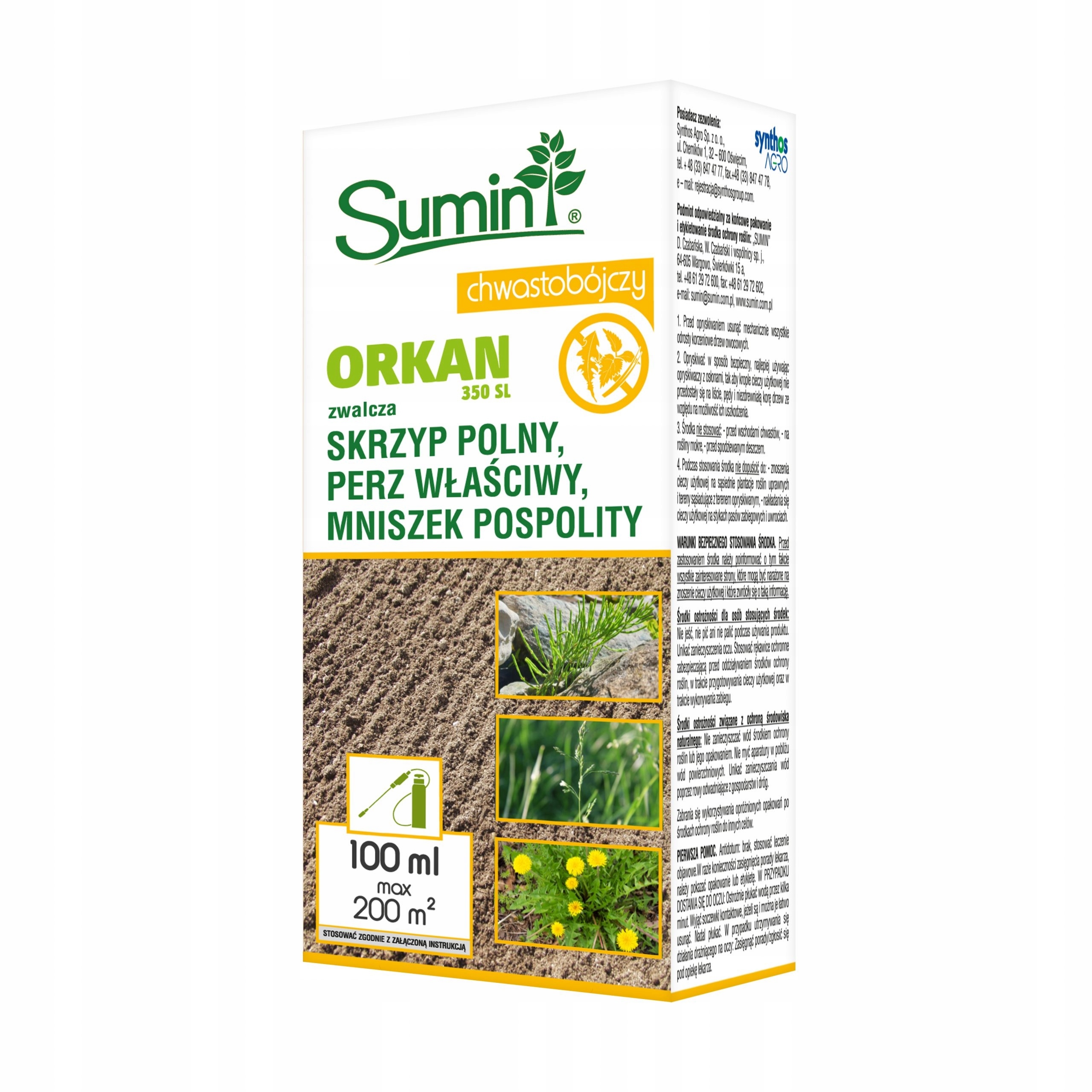 

Orkan 350SL Na Chwasty Skrzyp Perz Mniszek 100ml