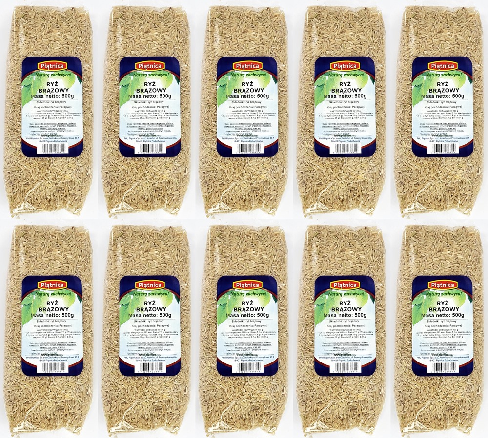 

Piątnica Ryż Brązowy 10X500G Naturalny