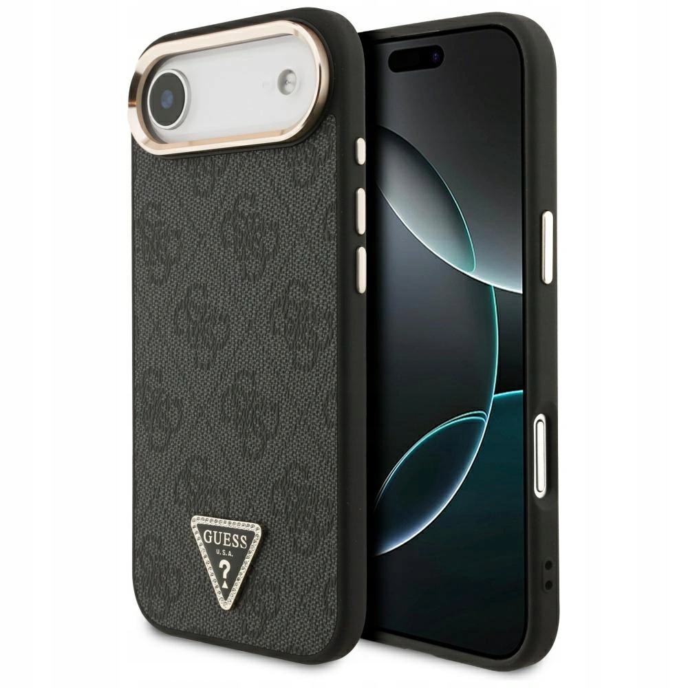 Pouzdro Guess 4G Triangle Logo MagSafe pro Apple iPhone Air černé a zlaté