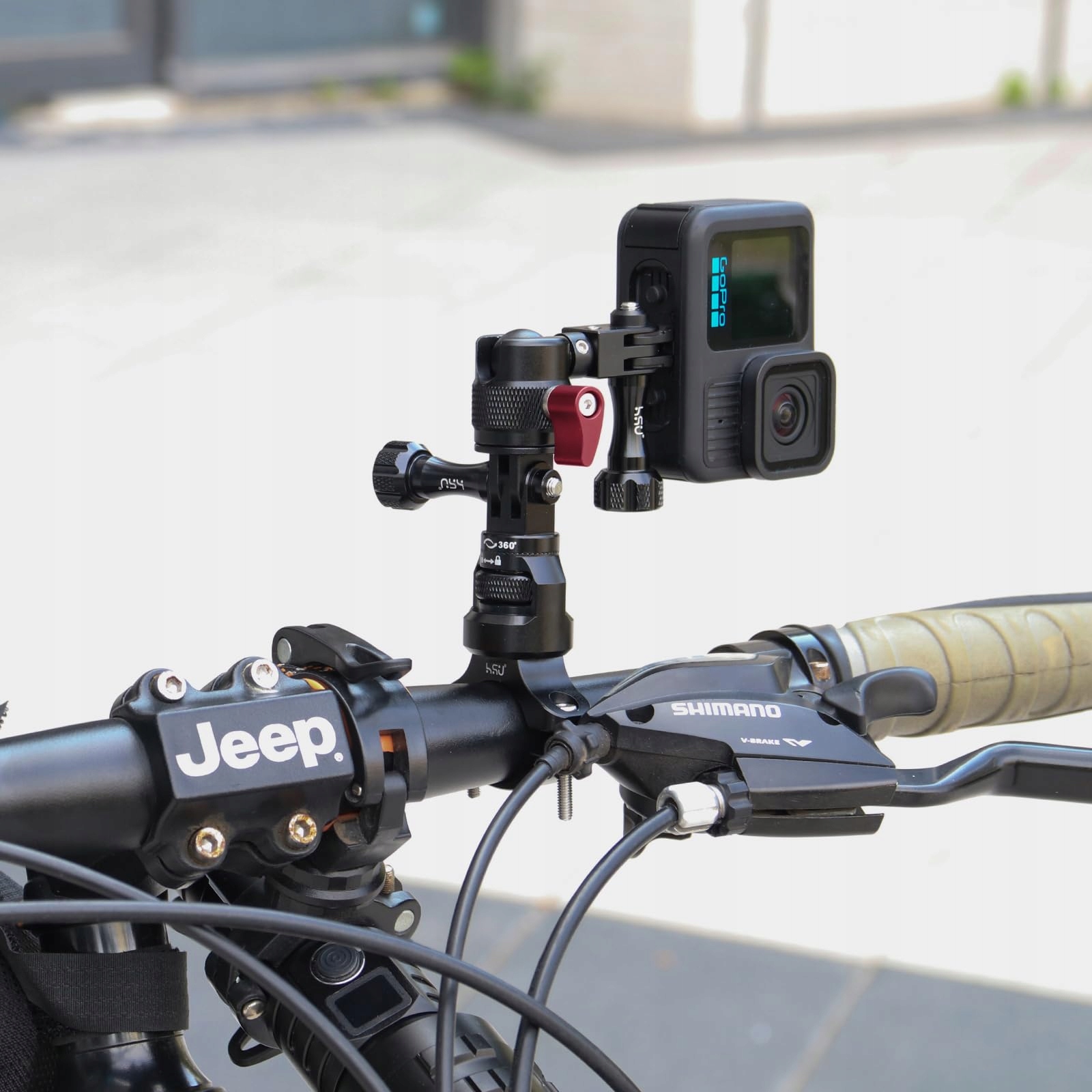 Adapter 360 Stopni Do Kamer Sportowych GoPro Ramię Aluminium Czerwone HSU — miniatura 6