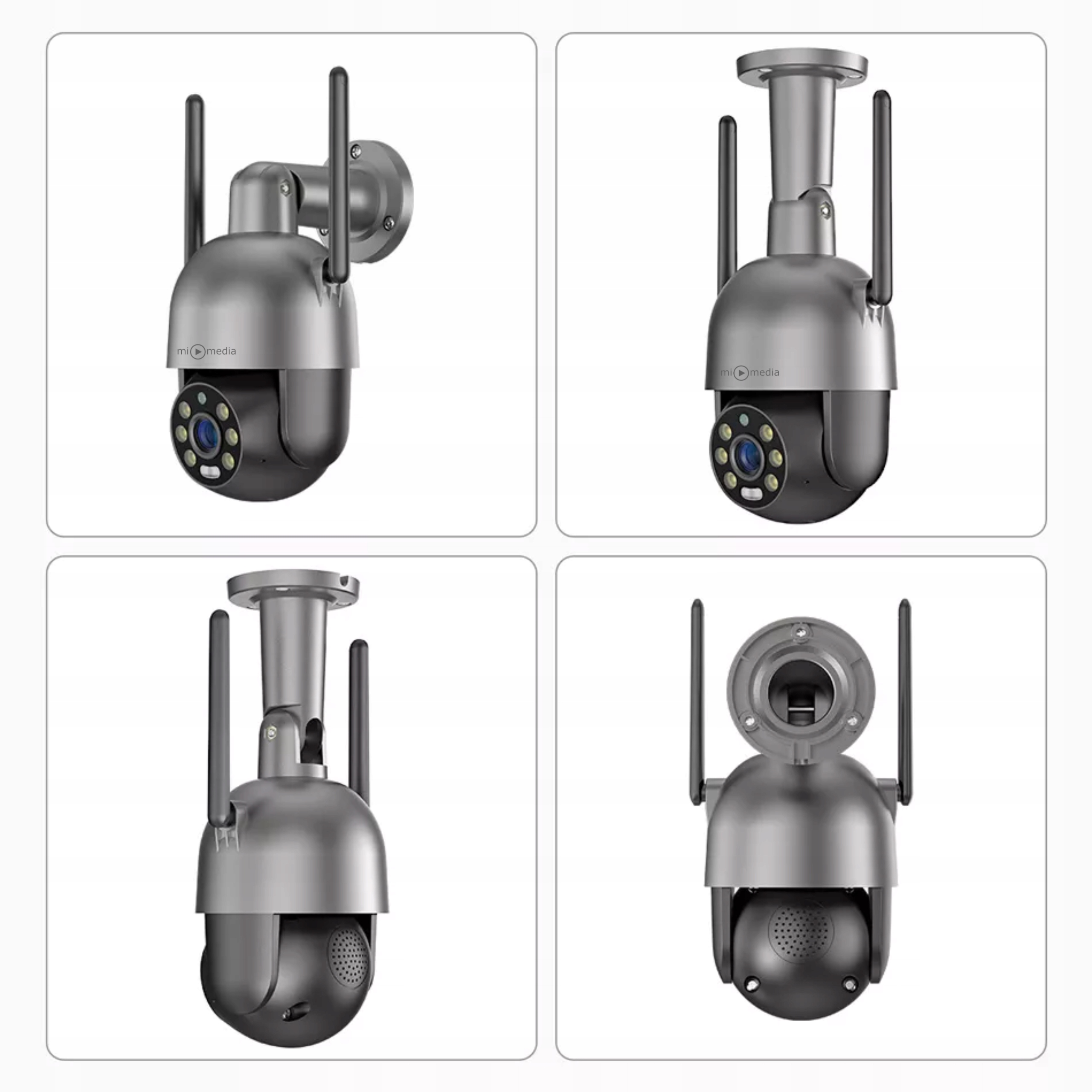OBROTOWA KAMERA IP WiFi ZEWNĘTRZNA 8MPx 8MP ULTRA HD ZOOM BEZPRZEWODOWA 4K Marka mi-media
