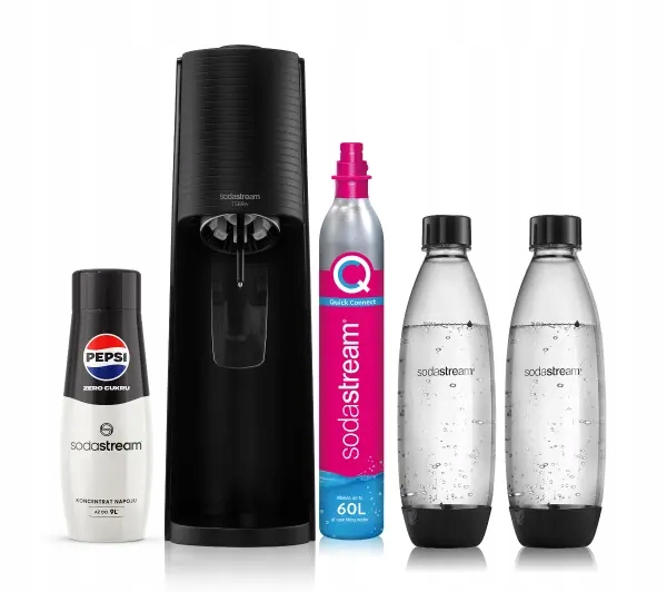Saturator Sodastream Terra 2 butelki nabój CO2 syrop Pepsi Zero Cukru