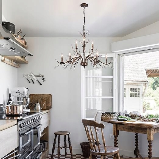 Wiszący żyrandol/Lampa rustykalna z kandelabrem antyczna E14 GANEED Marka inna