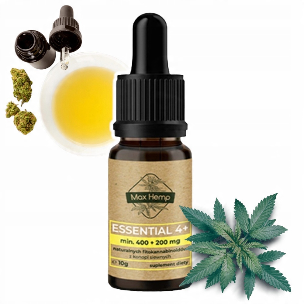 

Max Hemp Essential 4+ 10 ml 400mg Cbd 200 mg Cbd