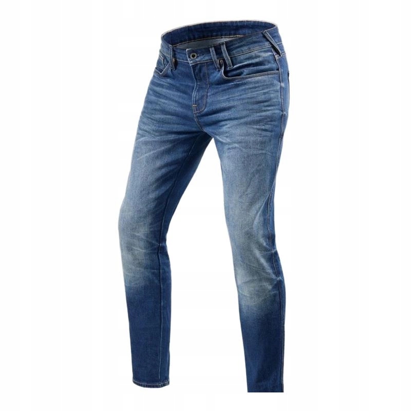 Motocyklové džínsy Revit Carlin Sk Medium Blue Used modré