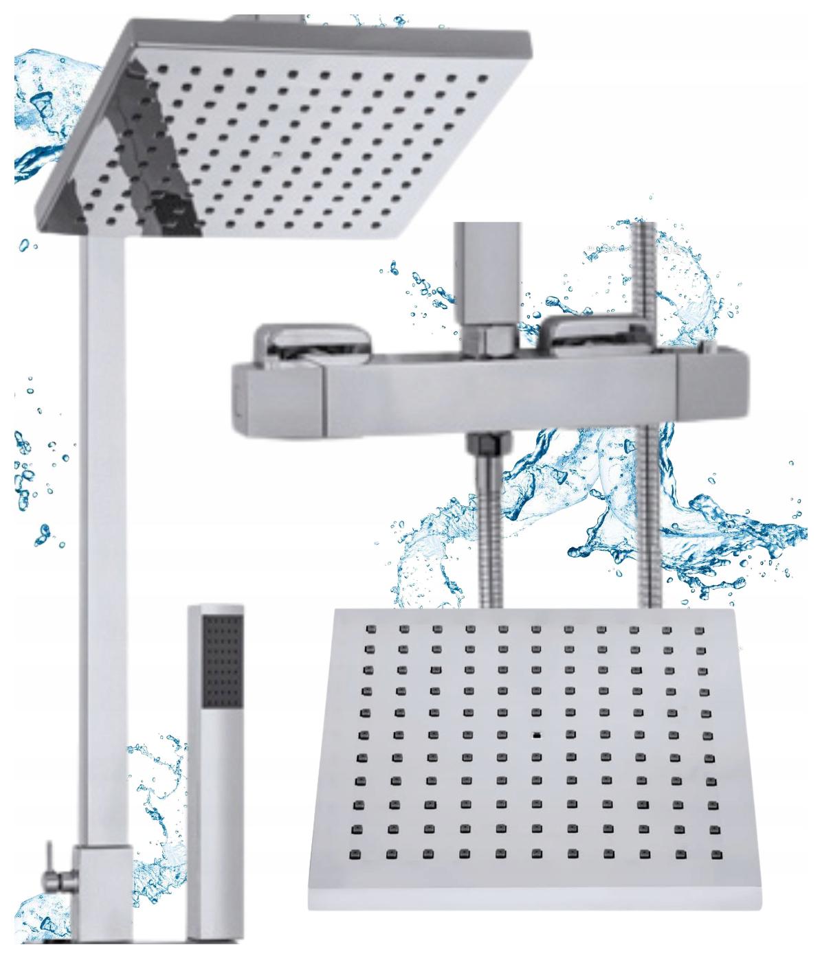 Dažďová sprcha Cube termostatická sprchová súprava, chrómová