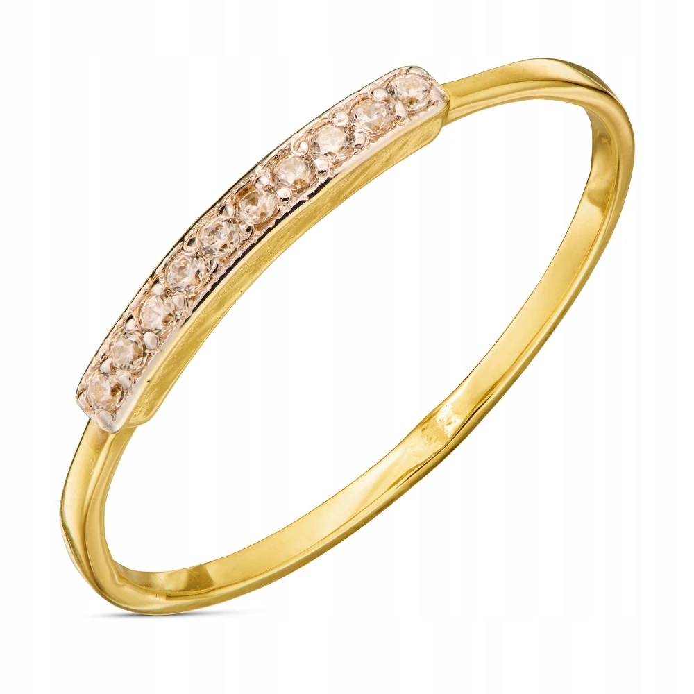 Prstýnek O Ryzosti 585, Jemný, S Minimalistickými Zirkony, Vel.