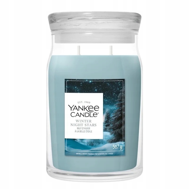 Yankee Candle Winter Night Stars – velká vonná svíčka 567 g