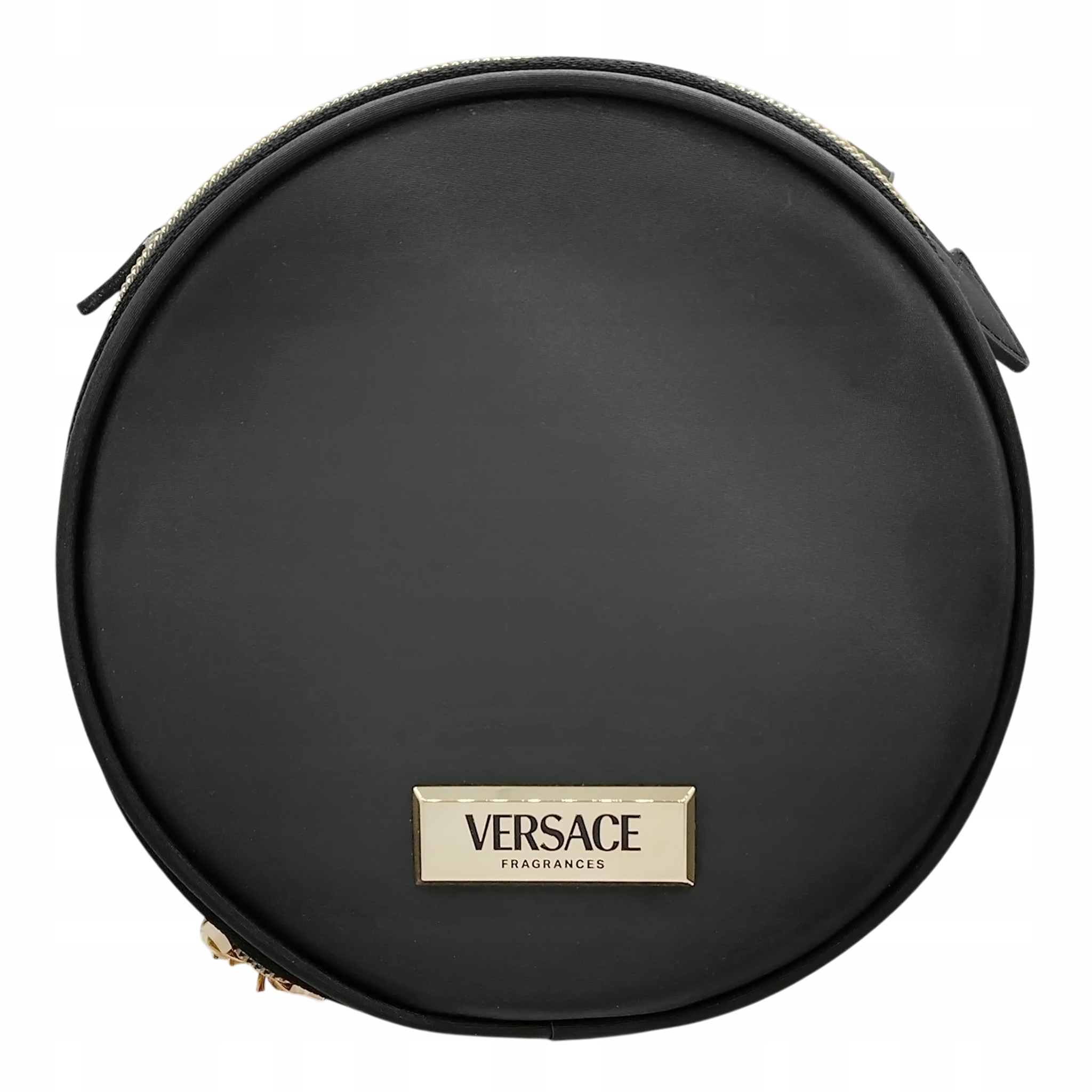 Versace fragrances Czarna kosmetyczka podróżna Kuferek Czarno Złota