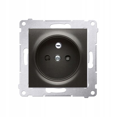 Gniazdo pojedyncze z uziemieniem Antracyt Simon 54