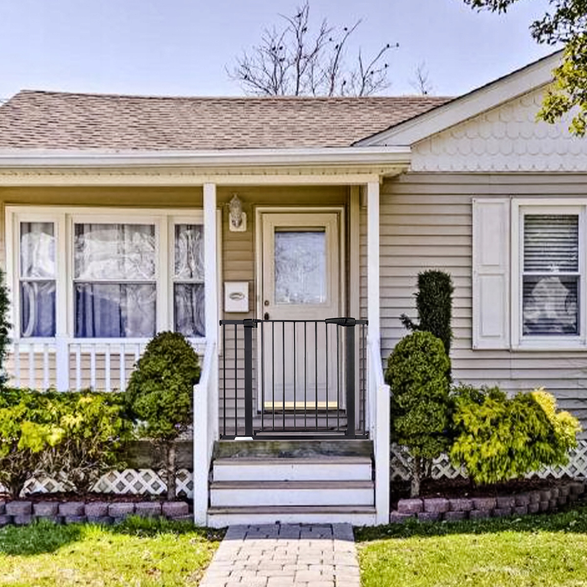 BARIERKA ROZWIJANA BRAMKA NA SCHODY I DRZWI 75-103X76CM Stan opakowania oryginalne