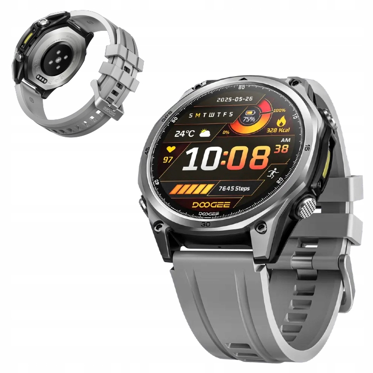 Vodotesné športové inteligentné hodinky Doogee Anywise W1 strieborné