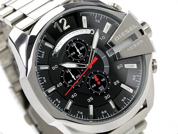 Módní Velké Pánské Hodinky Diesel DZ4308 Chief Černé Chrono WR100 51mm