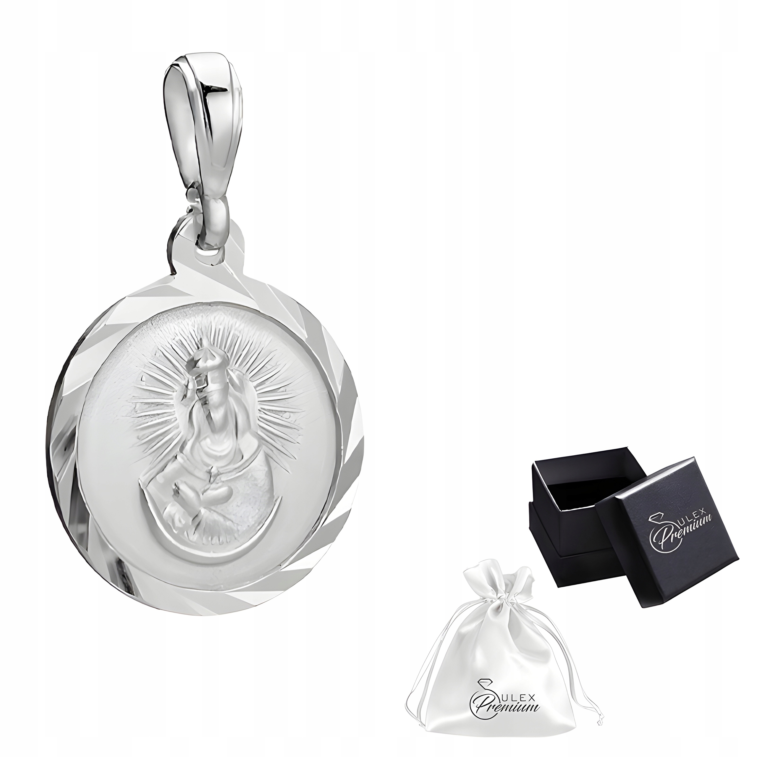 Stříbrný medailonek pr.925 Přívěsek Přívěsek Vilnius Matka Boží Ostrobramská