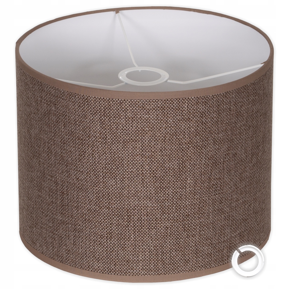 Abażur Klosz do lampy stojącej wiszącej Brązowy Len 30 cm x 25 cm E27 E14