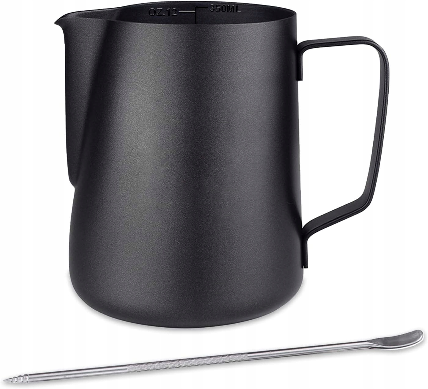 Konvička na mléko z z nerezové oceli, 350 ml, sada na napěňovač cappucc