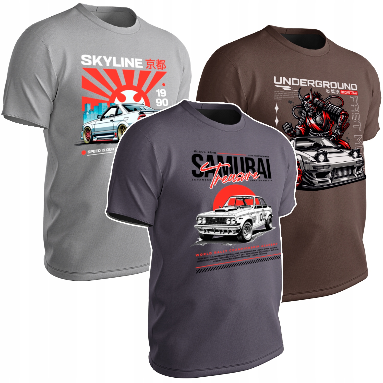 Tričko Pánské Tričko Skyline Samurai 3PAK Jako Dárek Pro Fanouška Automobilového Průmyslu