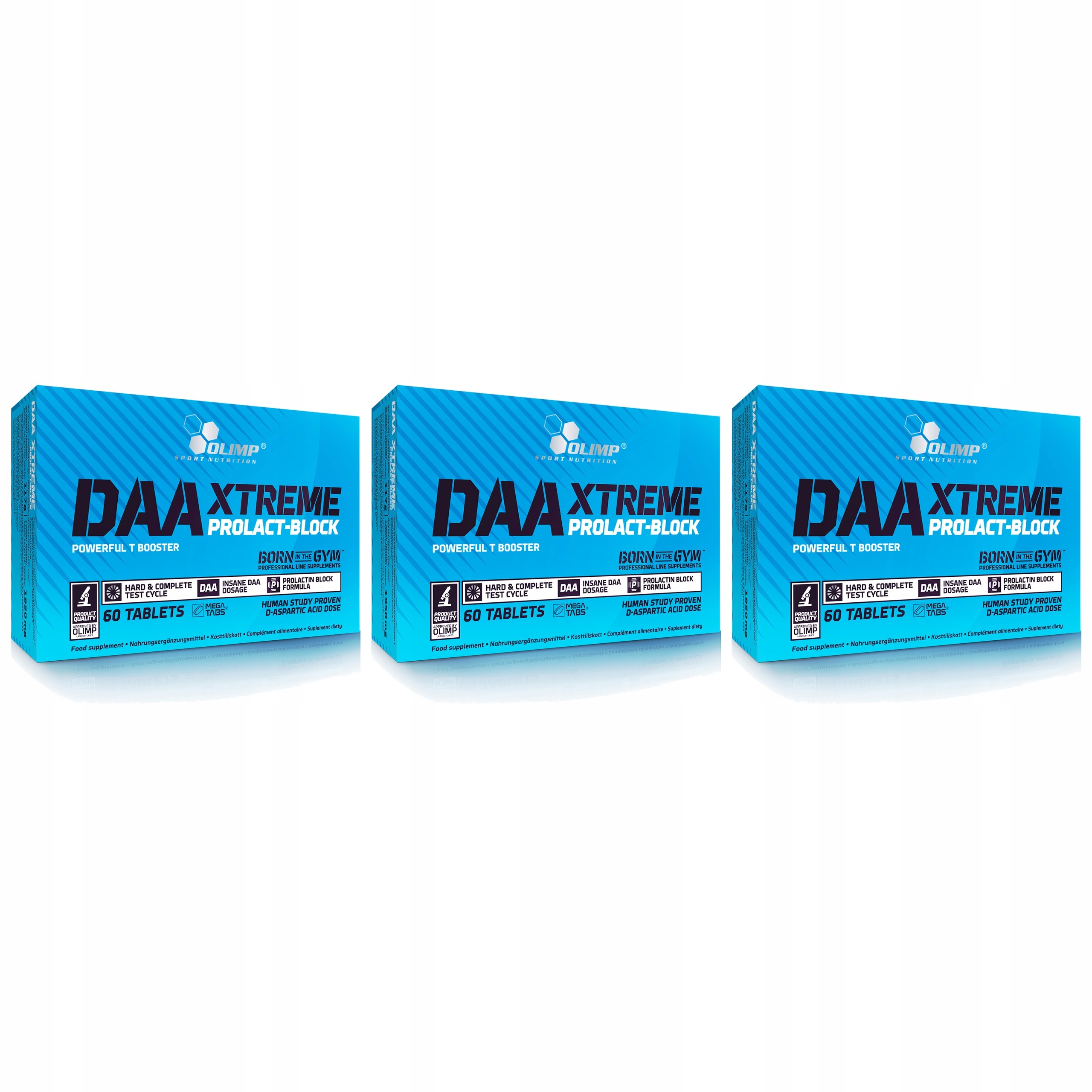 3x Olimp Daa Xtreme 60 tablet – Podpora hladiny testosteronu a kontrola prolaktinu