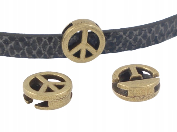 DS-226 Przekładki Pacyfka Na Rzemień Płaski 5x16mm zielona miedź 20szt