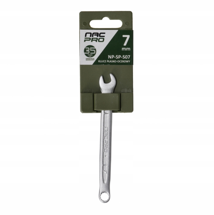 Klucz płasko oczkowy 7 mm Nac Pro Din 3113 CrV