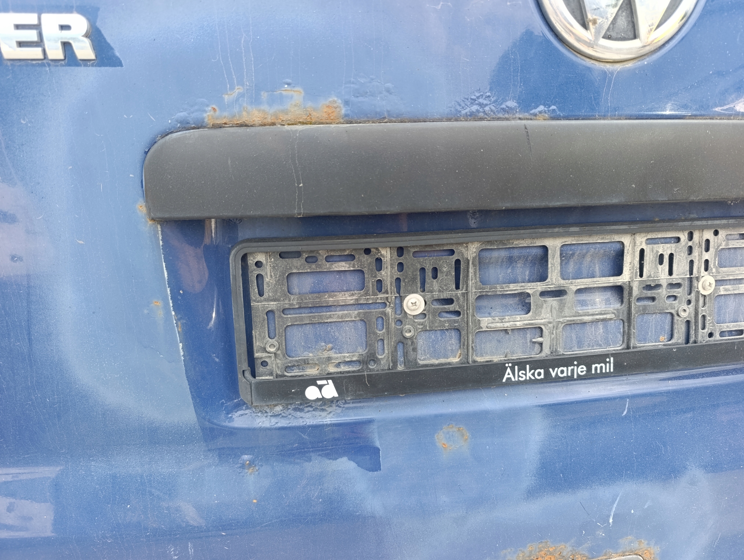 VW T5 T5 LIFT trunk door cover boot rear part complete blue