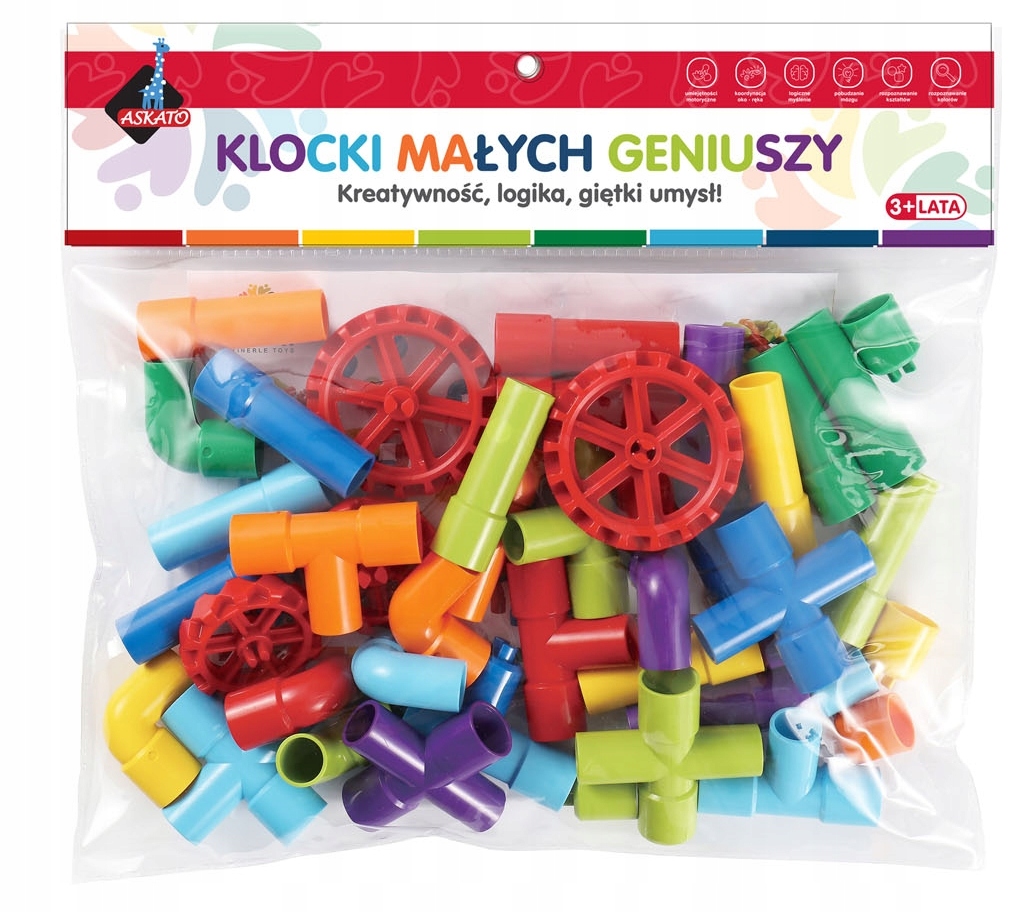 

Klocki małych geniuszy Złączki, 44 elementy