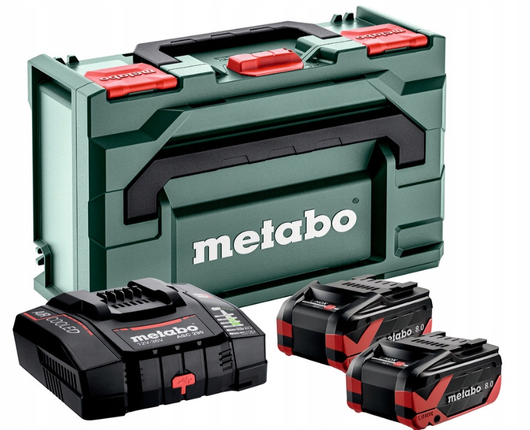 Metabo Zestaw Ładowarka Asc 290 2 x Akumulator LiHDX 8,0Ah Walizka