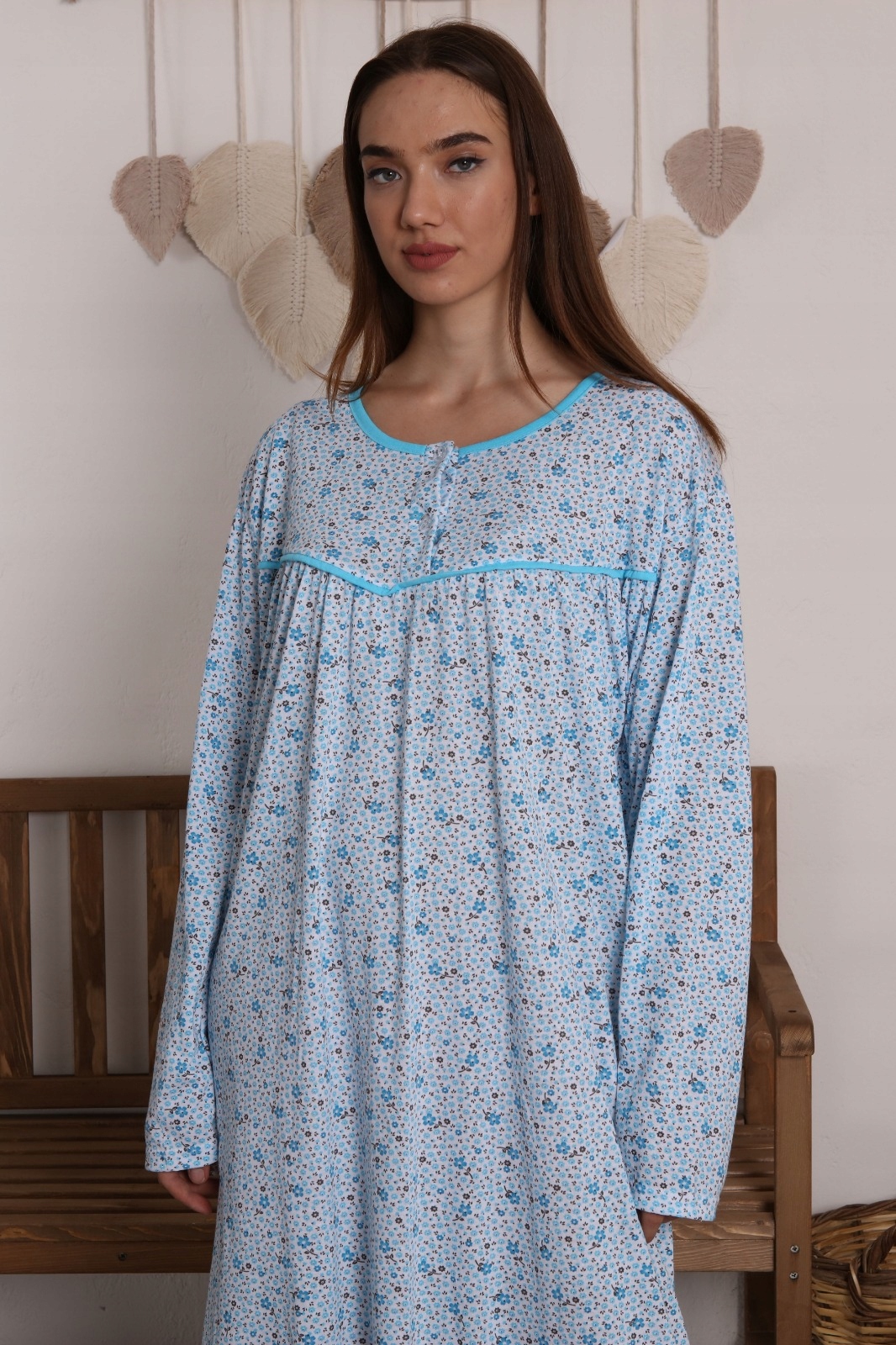 Koszula Nocna Ciepła Flanelowa FLANELA L 46/48 Rozmiar L