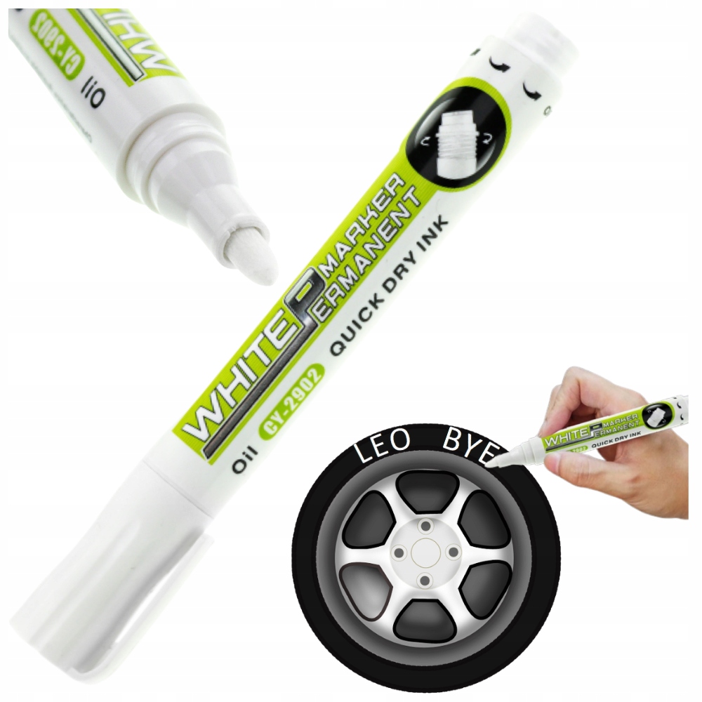 

Marker Pisak Olejowy Olejny Biały Opon Szyb Stali