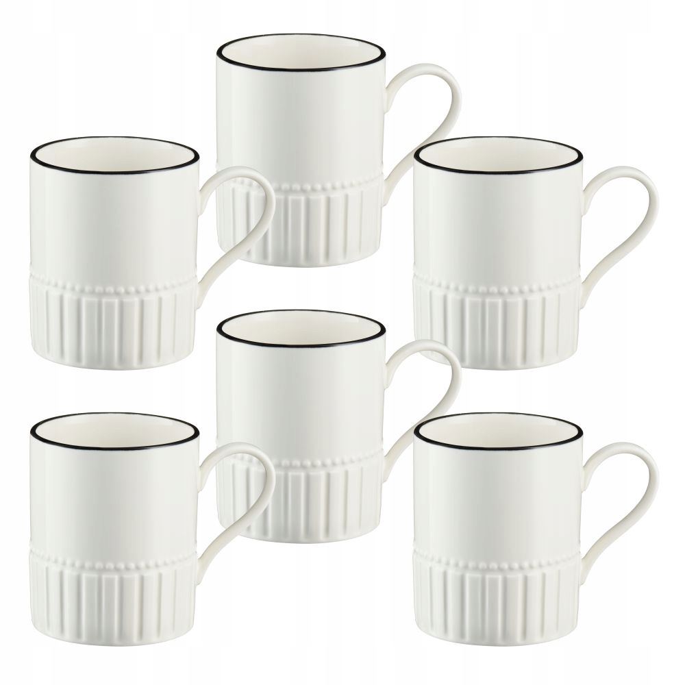 Villa Italia Sada porcelánových pohárov 370 ml 6 kusov Pillar
