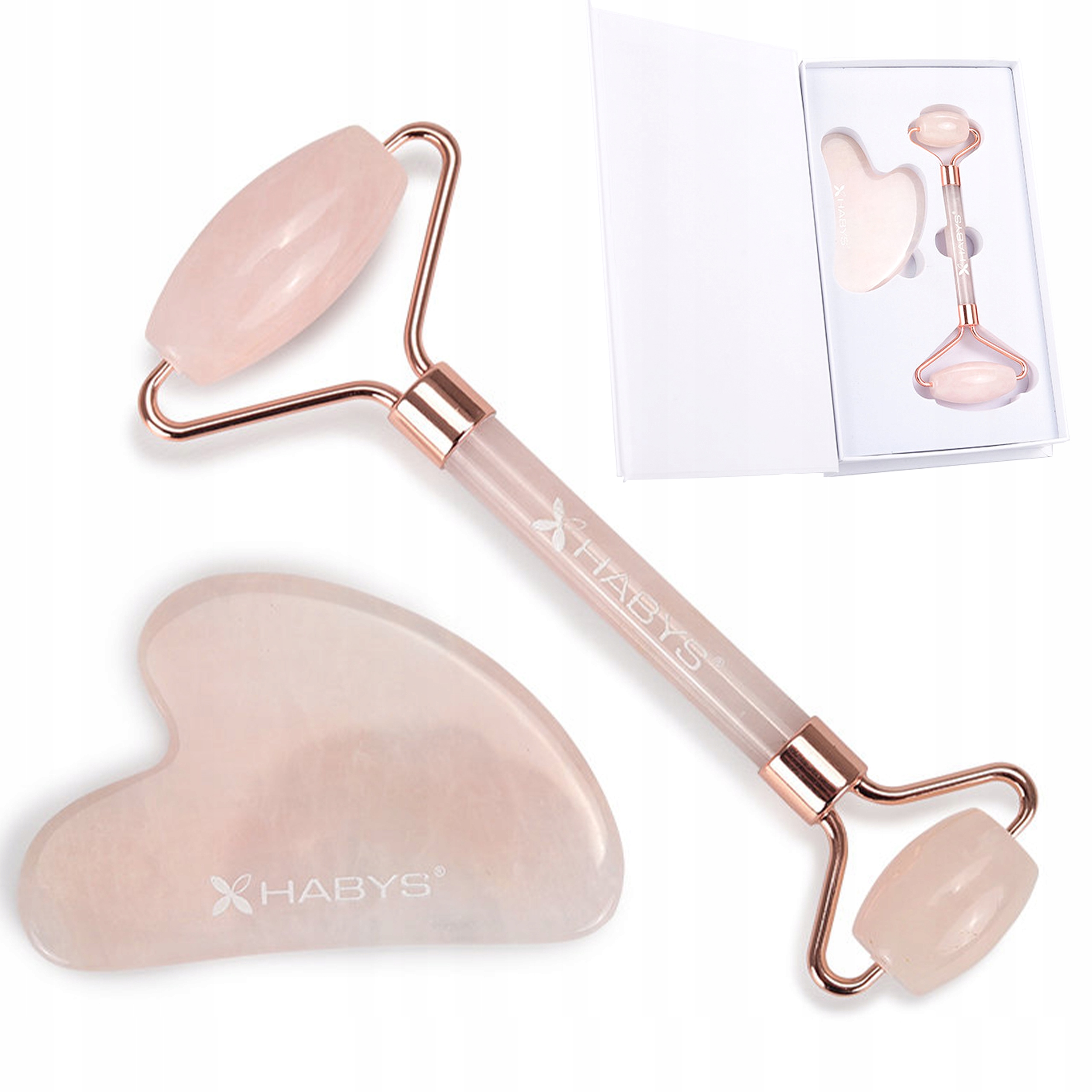 

Masażer Roller Do Twarzy Kamień Gua-sha Habys