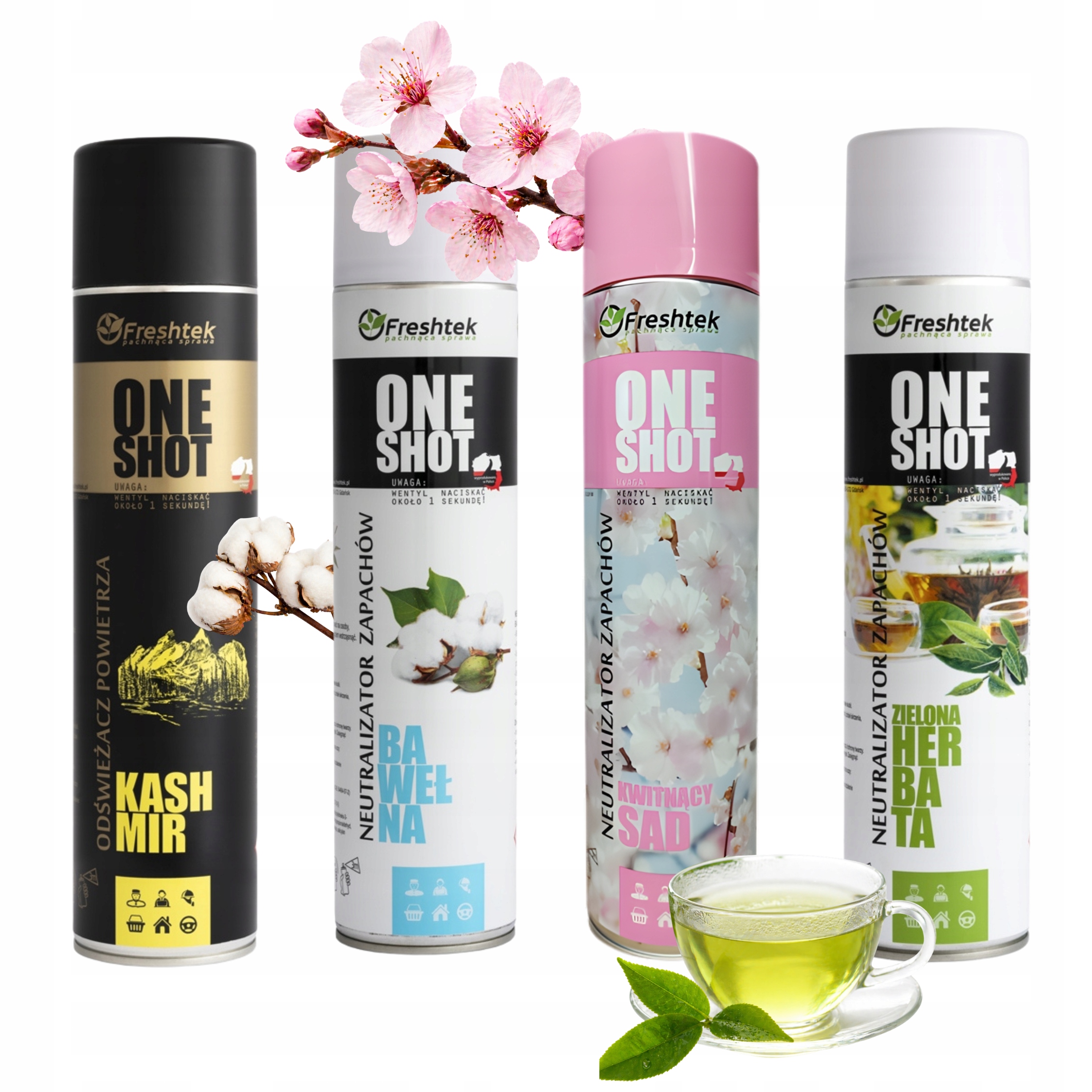Freshtek Bavlna Kašmír Zelený Herb Kvetoucí Sad osvěžovač vzduchu