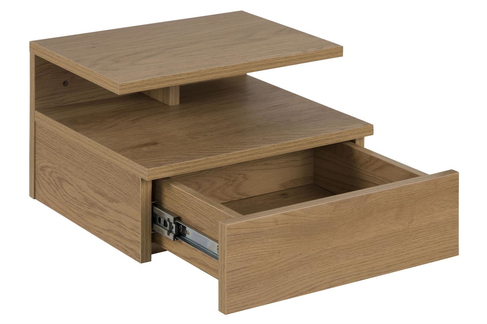 Szafka nocna do sypialni pokoju Ashlan Wood Wysokość mebla 22.5 cm