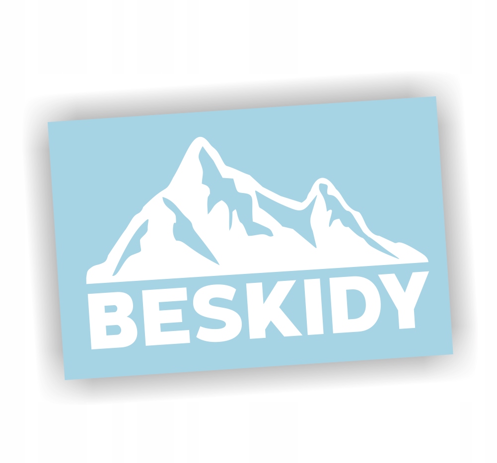 Naklejka Beskidy kolor Biały góry naklejki na samochód auto!