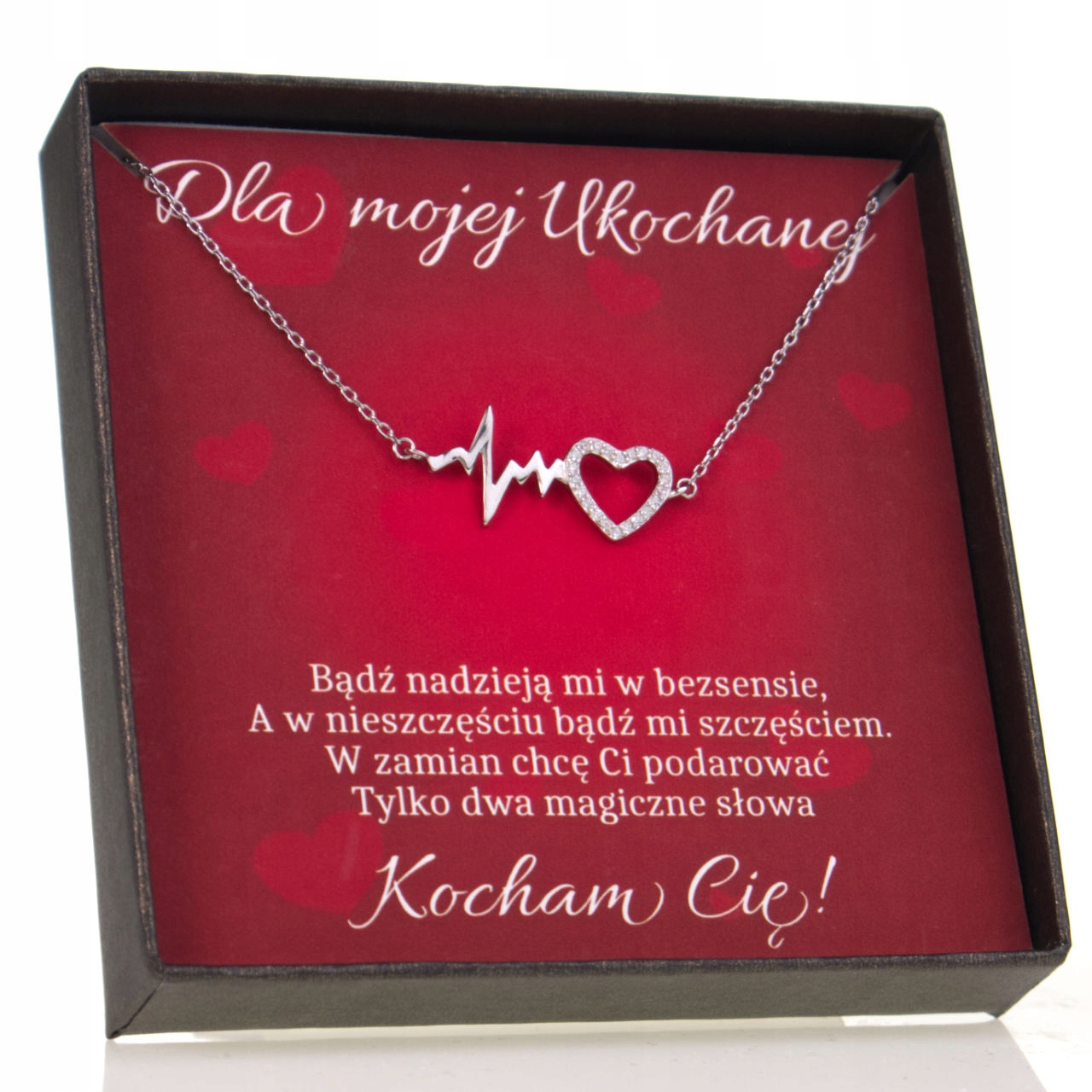 Stříbrný náhrdelník pro ni Srdce Věnování Dárek 925