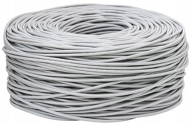 305m Kabel Przewód Ftp kat. 6 Sieciowy Lan Ekranowany Skrętka Szary
