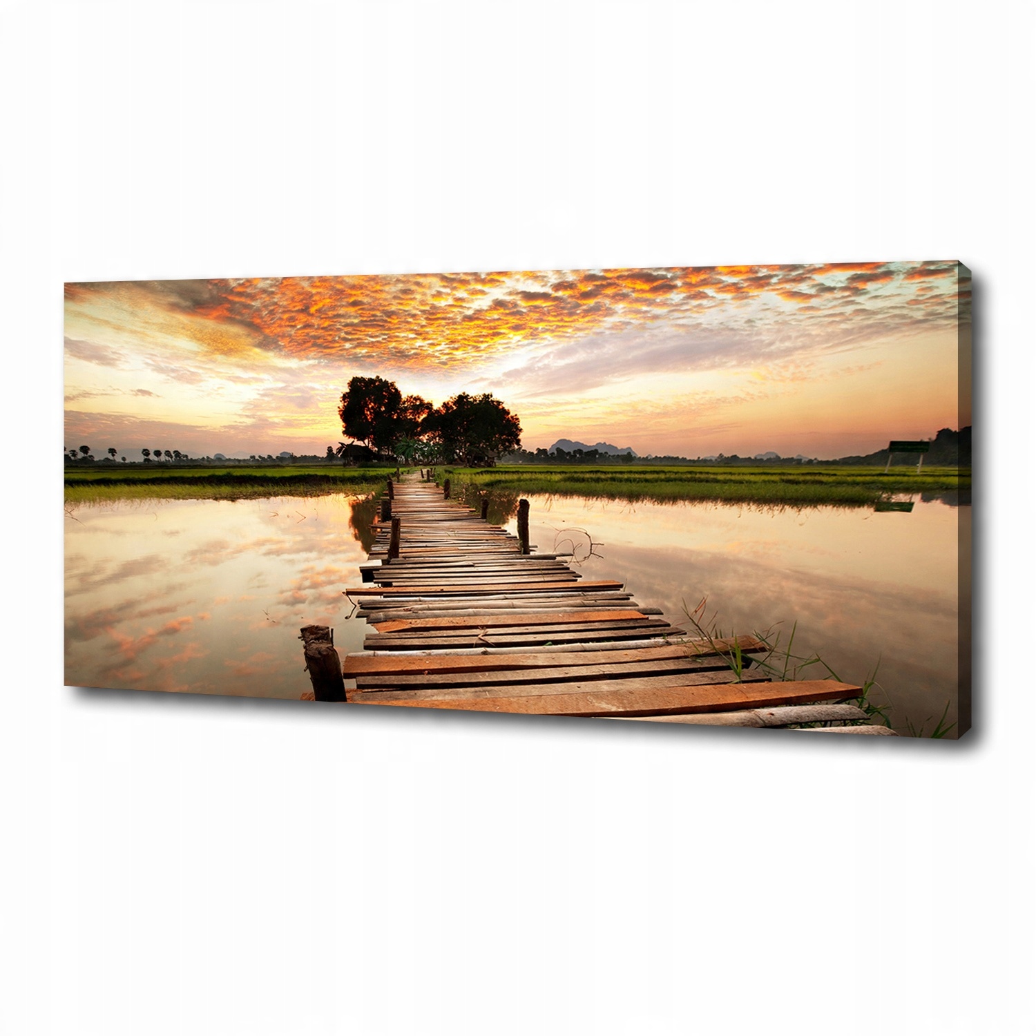

Foto obraz na płótnie Drewniany most 125x50 cm