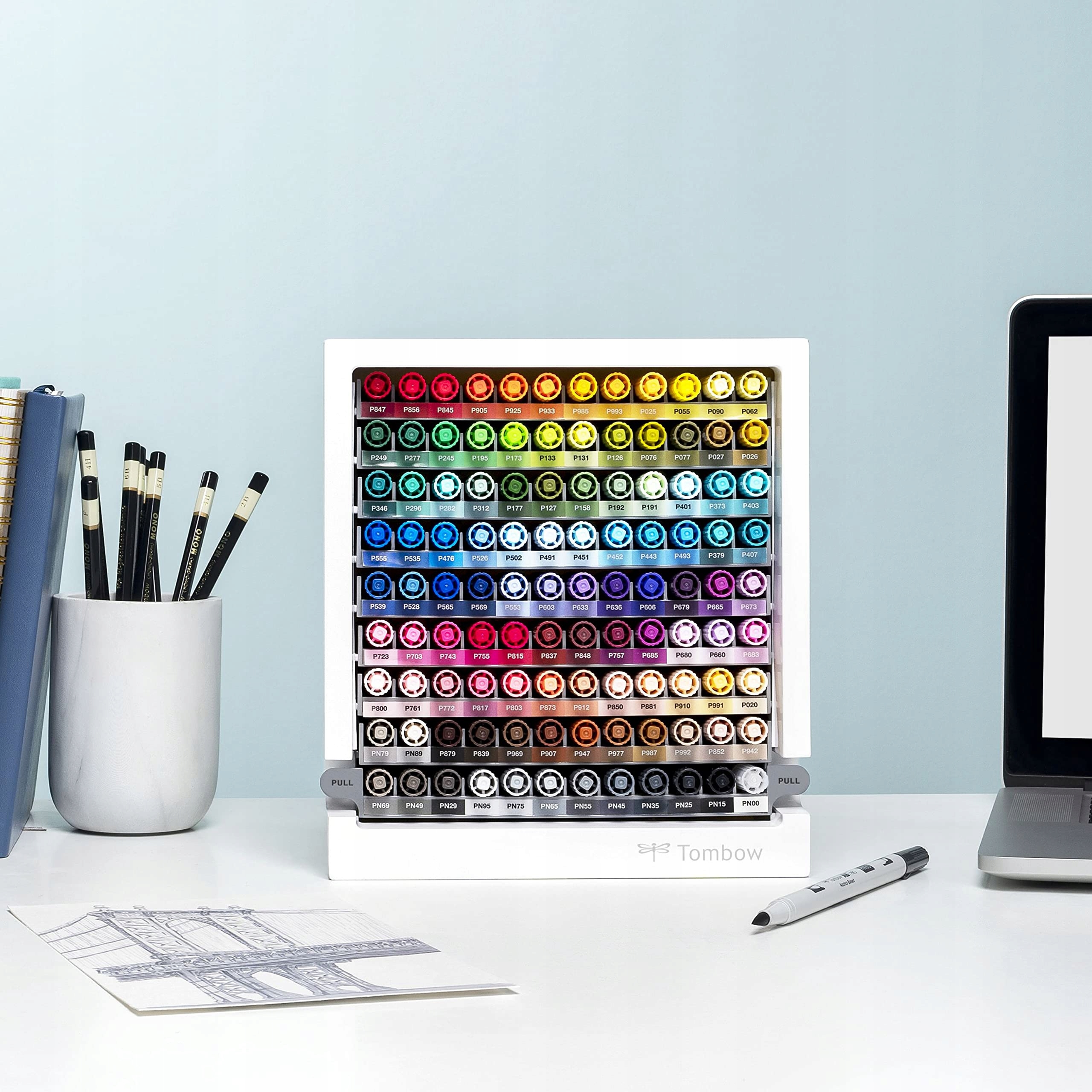 Przybornik na długopisy POPRUN Materiał metal