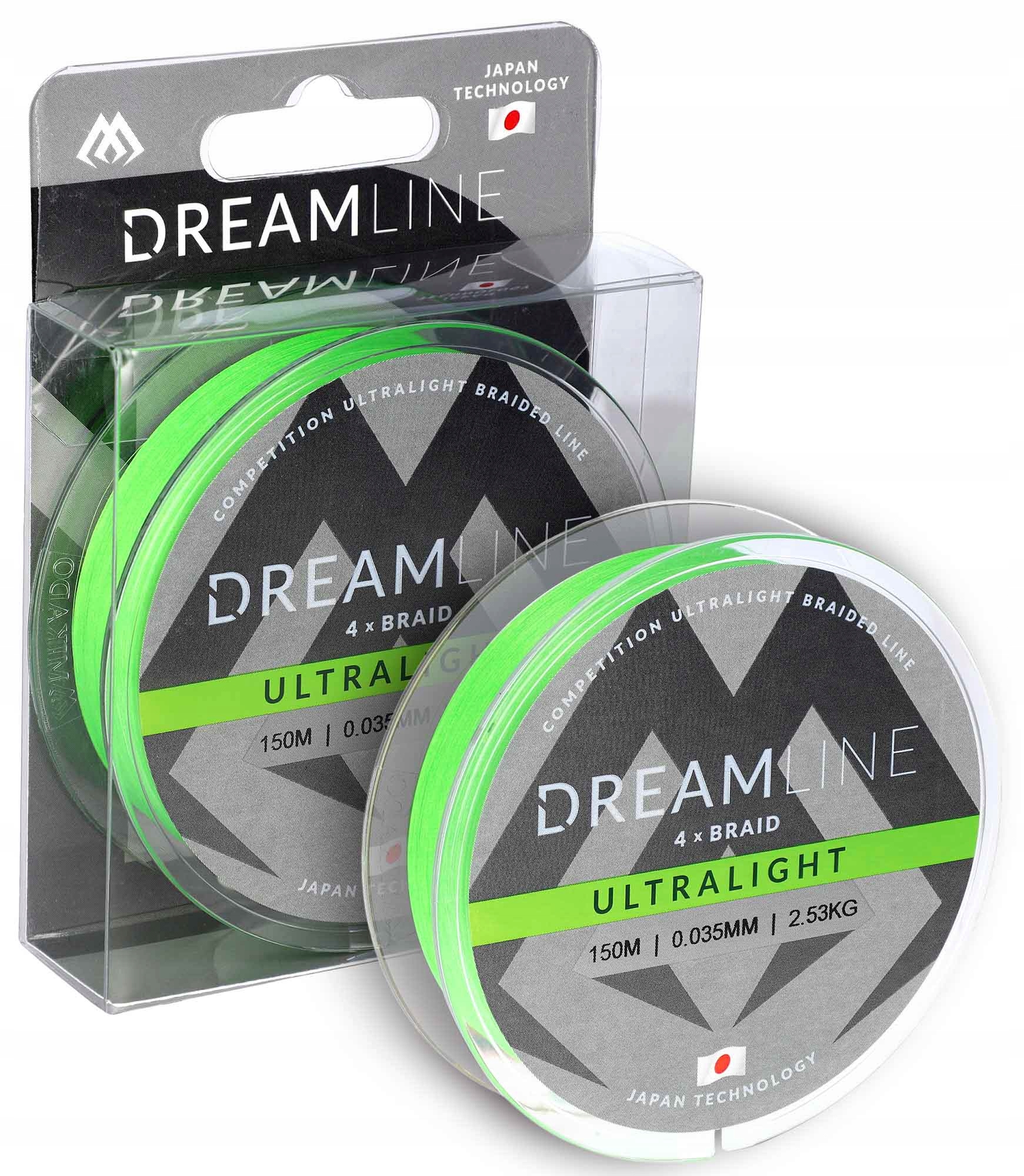 Mikado Dreamline Ultralight Fluo Green 150M 0,047M
