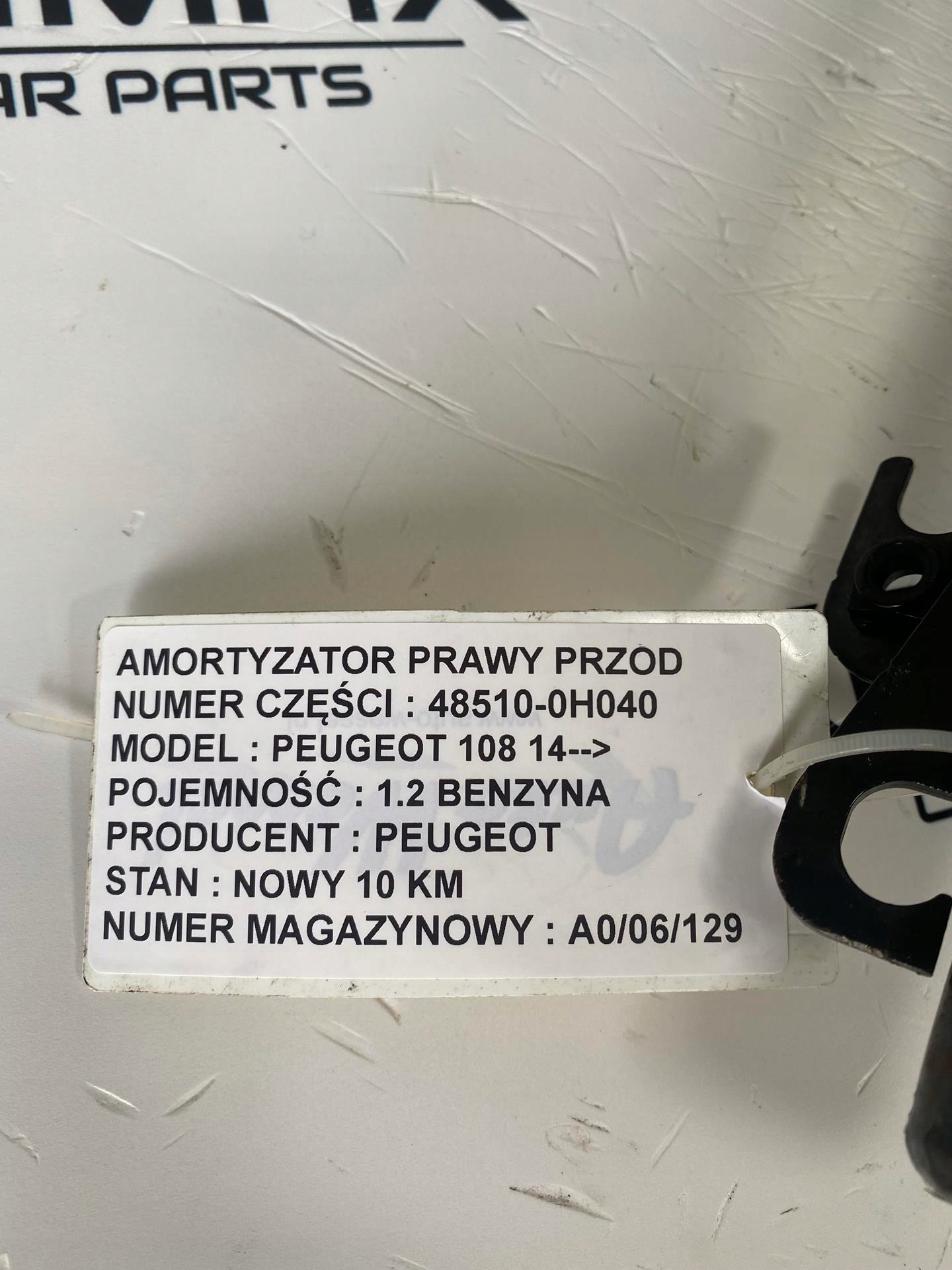 shock absorber right front PEUGEOT 108 C1 II 1.2