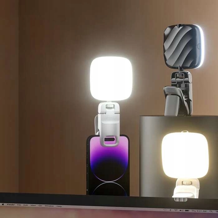 Lampa LED do laptopa telefonu smartphona na klips do zdjęć selfie MOCNA EAN (GTIN) 5904192125389