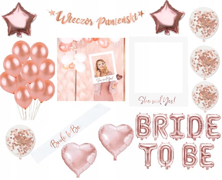 

Zestaw Balonów Na Wieczór Panieński Różowe Złoto