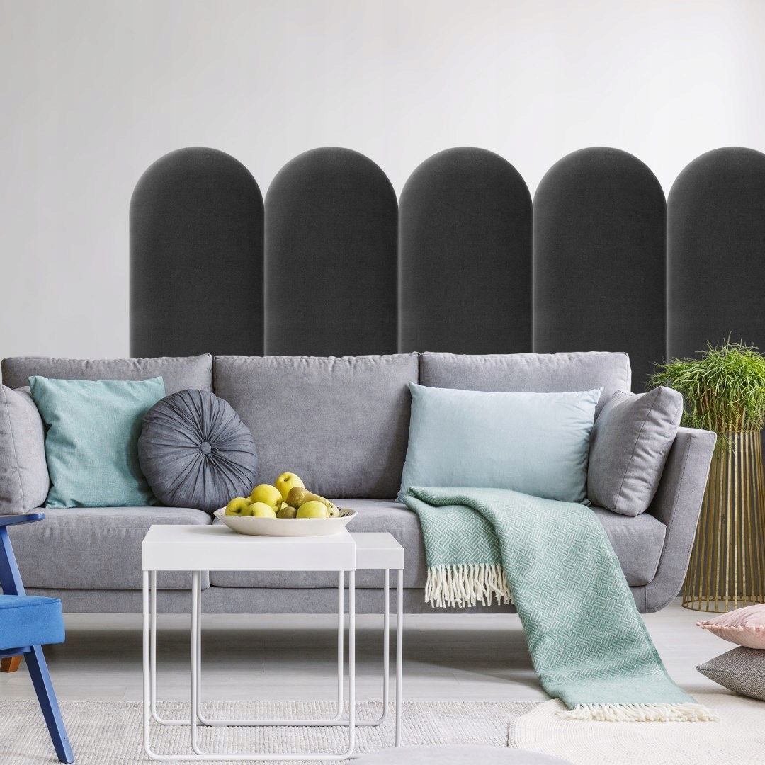 Panel Tapicerowany Grafitowy 30x100 cm Szerokość mebla 100 cm