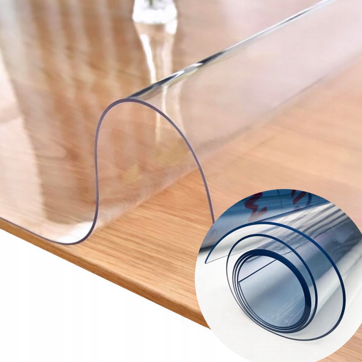 Miękkie Szkło Mata Folia Ochronna na Stół Biurko Blat 1,2mm 90X130